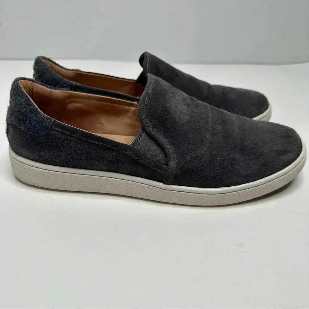 UGG Women's Gray Cas Suede Slip-On Sneakers Size 10